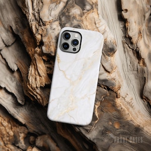 Melted Pearl - Phone Case from Marble Stone Collection - Tough Glossy or Matte Protective cover for iPhone / Samsung Galaxy models