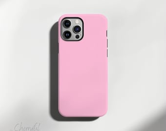 Cotton Candy Pink - Phone Case from Solid Minimalist Collection - Tough Glossy or Matte Protective cover for iPhone / Samsung Galaxy models