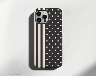 Polka Line - Phone Case from Classics Collection - Tough Glossy or Matte Protective cover for iPhone / Samsung Galaxy models