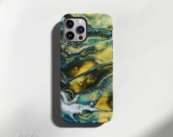 Midas Veins - Phone Case from Paint Splash Art Collection - Tough Glossy or Matte Protective cover for iPhone / Samsung Galaxy models