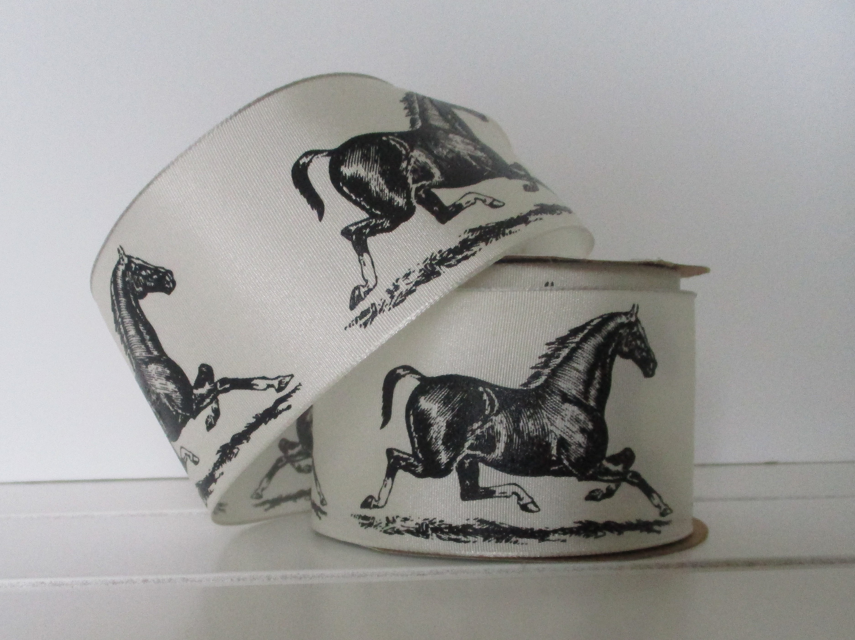 Horse Ribbon with Wired Edge Equine by Lion Ribbon Offray Etsy