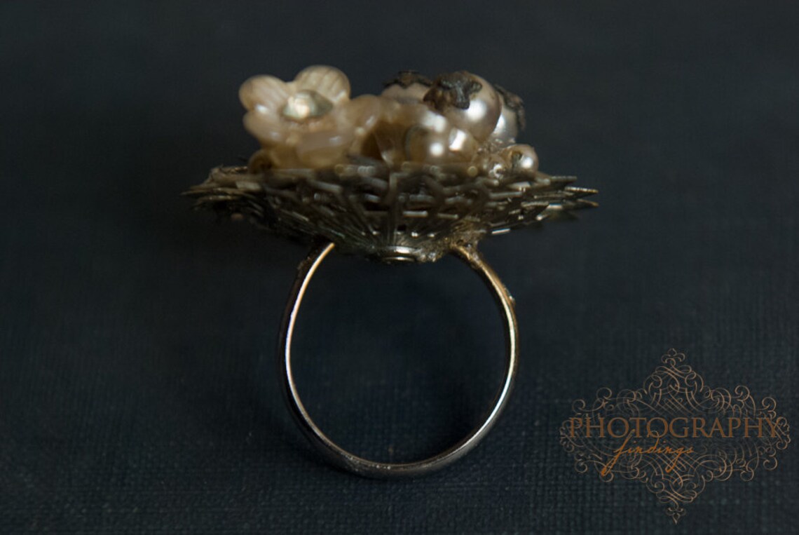 Vintage 1960s Ornate Funky Costume Jewelry Ring Size 9 Etsy