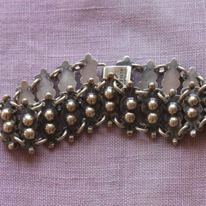 Vintage sterling mexican ball bead bracelet image 2