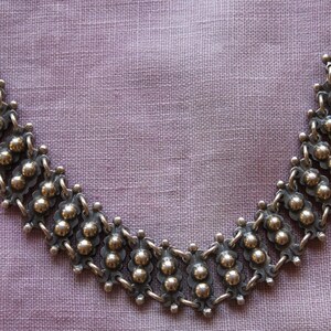 Vintage sterling mexican ball bead bracelet image 3