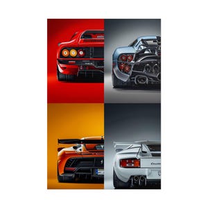 Cars Poster, Wall Art Decor, Man Cave Decoration, Car Enthusiast Gift, Garage Wall Print, Fast Cars Artwork, Race Car Room Decor
