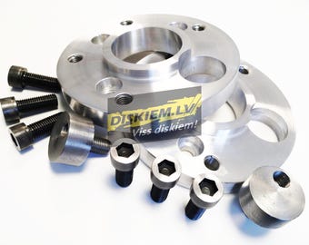 Adaptadores espaciadores de rueda 4x100 a 5x120 BMW E30 o VW 4x100 57,1 a BMW 5x120 72,6