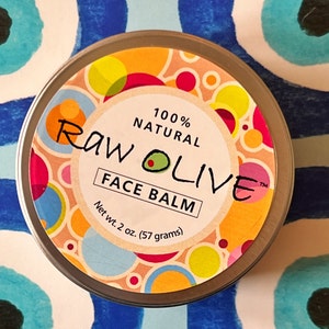 Raw Olive Face Balm: Natural Moisturizer (2 oz)