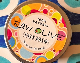 Bálsamo facial orgánico de oliva: desmaquillante hidratante natural, 2 oz