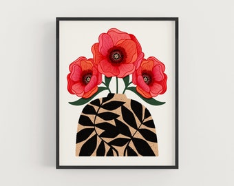 Flowers in Vase - Series II - Art Print