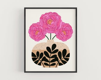 Flowers in Vase - Series I - Art Print