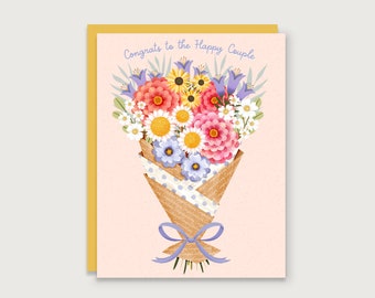 Wedding Bouquet - Greeting Card