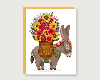 Gracias Donkey - Spanish Thank You Card