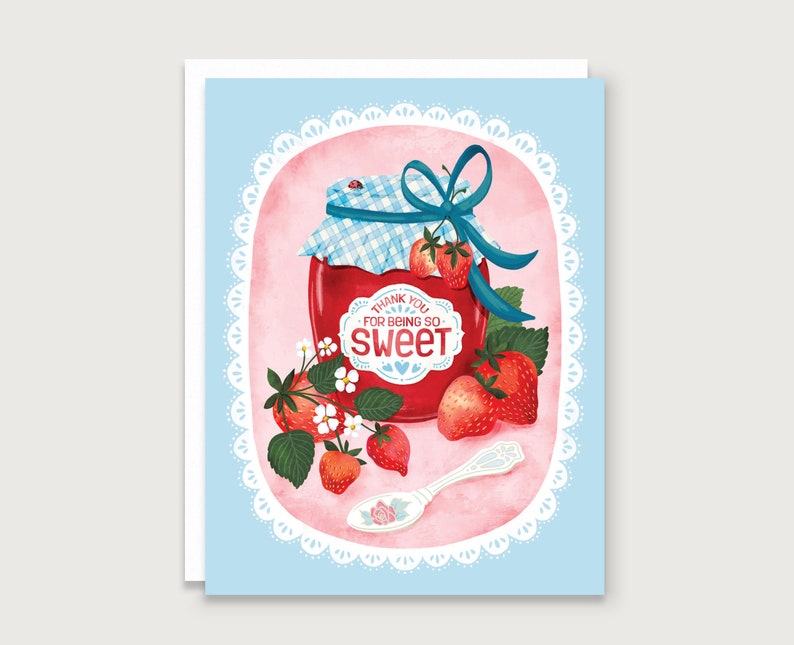 Thank You For Being So Sweet Strawberry Jam Card image 1