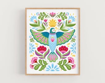 Folk Art Flora - Art Print