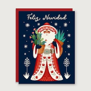 Sombrero Santa - Christmas Greeting Card