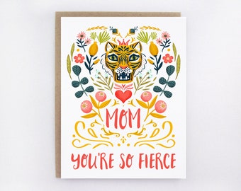 Mom You're So Fierce - Tiger Card