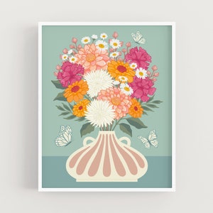 Pastel Floral Bouquet - Art Print
