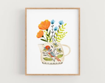 Santa Fe Bird Pot - Series II - Art Print