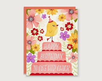 One Hip Chick - Birthday Card