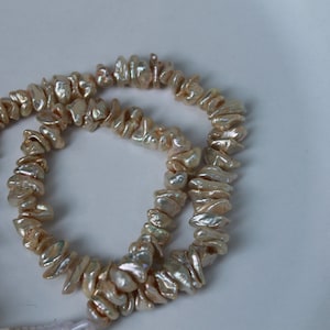 Keishi Pearls Pale Creamy Golden Yellow 1/2 Strand