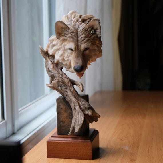 Stephen Herrero Wolf Sculpture: Mill Creek Studios Limited Edition
