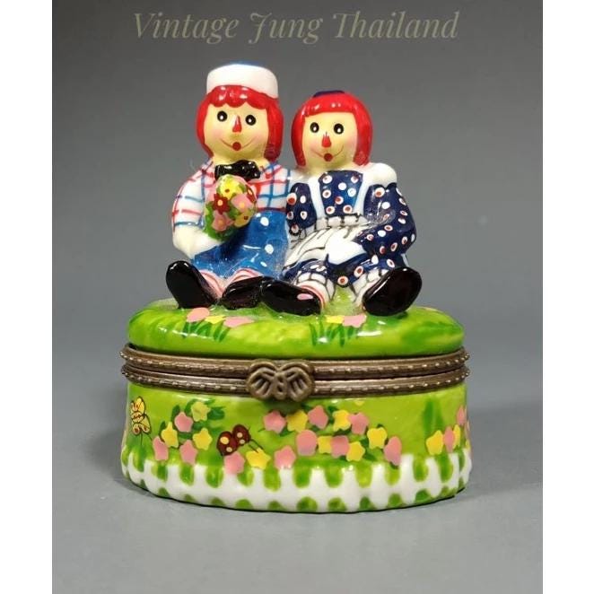 ヴィンテージ 1980 年代 ラガディ アン & アンディ セラミック 小物