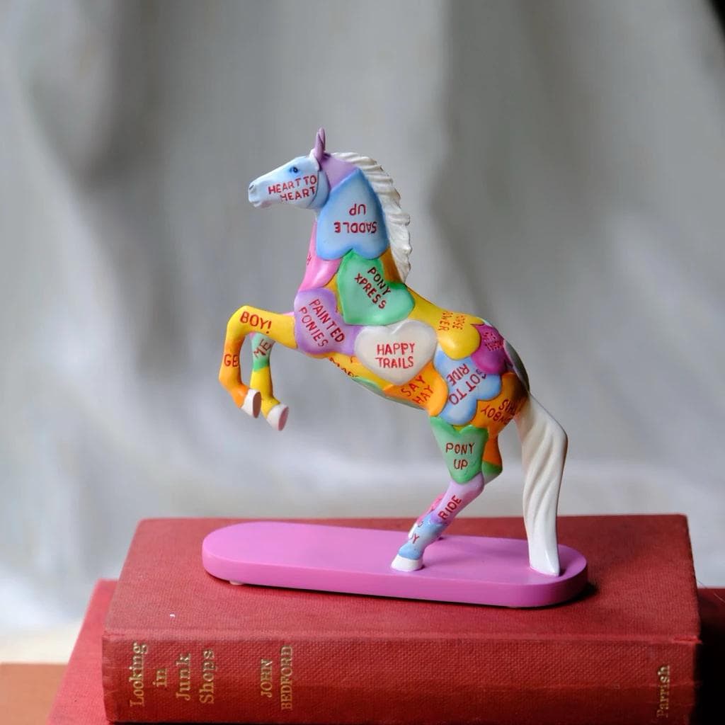 Painted Ponies Figurine Set: Hand-painted Resin Art, Collectible