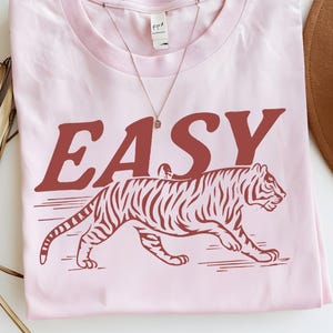 Vintage Easy Tiger PNG, Sublimation Design, Vintage Distressed Tiger Shirt, Trendy Png, T-Shirt Design, Sweatshirt Png, Instant Download Png