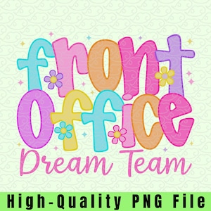 Front Office Squad PNG: Sekretärin, Assistentin Shirt Design (Digitaler Download)