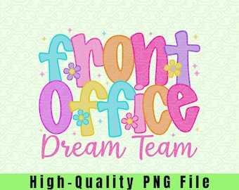 Front Office Squad PNG: Sekretärin, Assistentin Shirt Design (Digitaler Download)