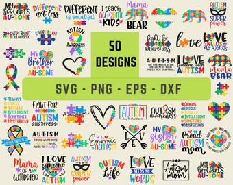 Autismus SVG Bundle, Autismus Mama Png, Autismus Bewusstsein Png, Puzzle Png, Autismus Band Png, Autismus Zitate svg, Autismus Schnittdatei