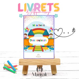 Cuaderno de Colores, cuaderno de aprendizaje a partir de 2 años, cuaderno educativo e interactivo para enseñar los colores a tus pequeños.