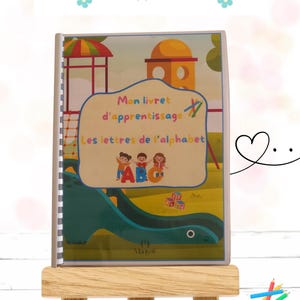 Folleto de aprendizaje de letras del alfabeto, material didáctico para niños, juegos educativos para niños, folleto borrable