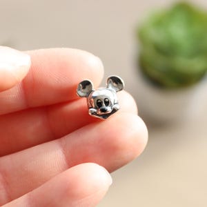 Silber 925 Charakter Maus Kopf Cartoon Charm