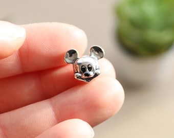 Silver 925 Character Mouse Head Cartoon Charm