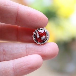 Silber 925 Charakter Super Heroes Spinne Emblem Charme