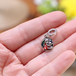 Silber 925 Charakter Lilo und Stitch Emblem Charme