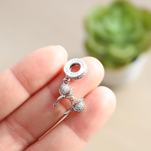Silber 925 Charakter Maus Mini Ohren Kopf Cartoon Charm