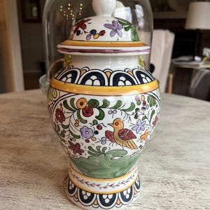 Vintage Chinese Hand Painted Ginger Jar