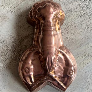 Vintage Copper Lobster Mold ~ French Farmhouse ~ Rustic Kitchen Decor