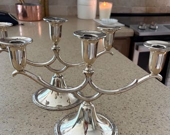 Vintage Pair of Silver Plate Candelabras ~ Classic Silverplate Candelabras Roger’s And Sons Exquisite Pattern
