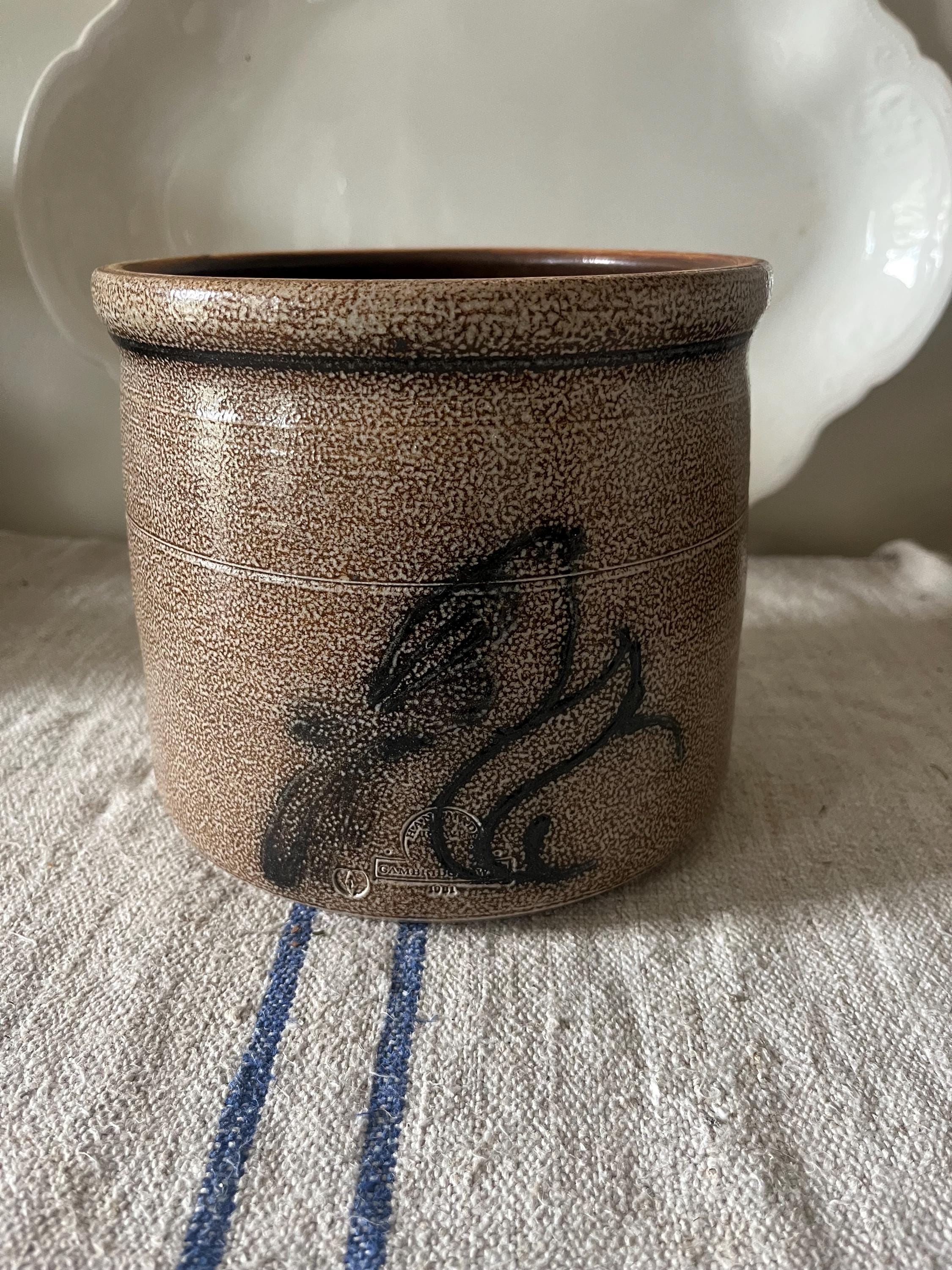 ROWE POTTERY ソルト・ガレイズド陶器製シュガーポット U.S.A.製