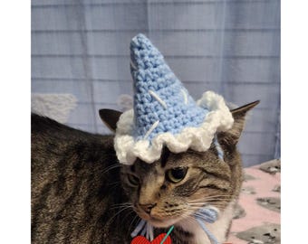 Unique Cat Birthday Hat, Custom Purr-fect Party Attire for Your Furry Companion
