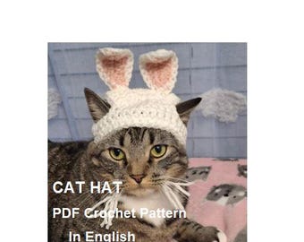 Easter Bunny Cat Hat Crochet Pattern: Fun DIY Pet Beanie (PDF)