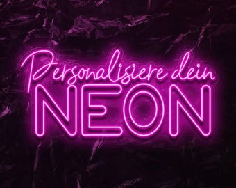 LED Neon Schild personalized with name or logo | Individual Leuchtschrift | Namensschild | Neon Leuchtreklame | Geschenkidee