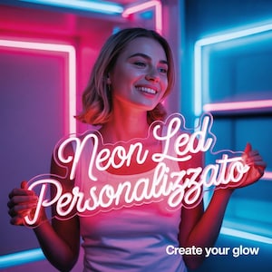 Custom Neon Sign – Personalized LED Light Up Name or Phrase – Unique Wall Decor for Home, Business, or Events