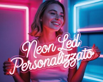Custom Neon Sign – Personalized LED Light Up Name or Phrase – Unique Wall Decor for Home, Business, or Events