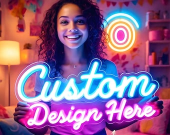Personalized LED Neon Sign – Custom Name Light on Clear Acrylic, Warm White, Multiple Sizes