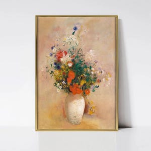 Odilon Redon Vase of Flowers 1906, Butterflies, Odilon Redon Print,Floral Art,Floral Wall Art Decor,Colourful Art,Gift Idea,Digital Download