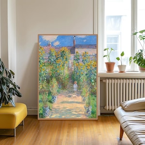 Claude Monet Wand Kunst Druck, Der Garten des Künstlers in Giverny, Monet Ausstellungsplakat, Landschaftsdruck, impressionistisches Plakat, DIGITAL DOWNLOAD